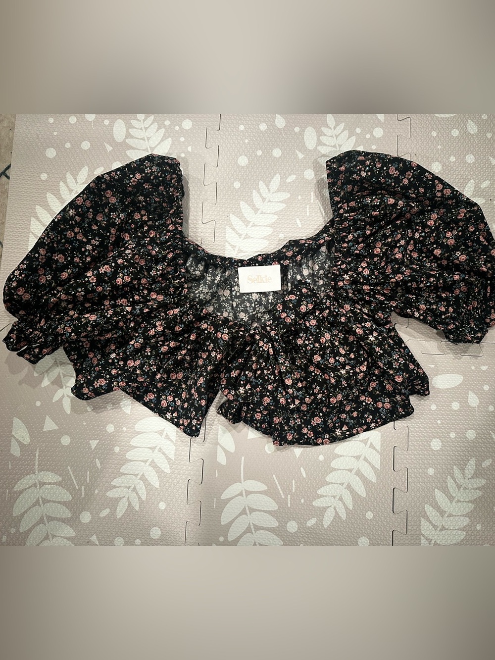 Selkie Garden song picnic top tie front crop size xl